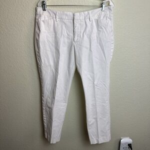 Stylus‎ Women's Pant White Size 12 Cropped Stretch Pockets